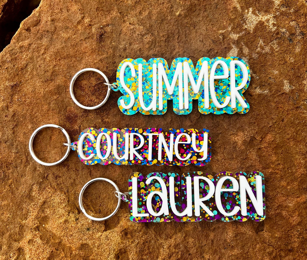 Acrylic Name Keychain