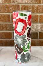 Load image into Gallery viewer, Collegiate Floral Sublimation Tumbler
