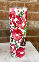 Load image into Gallery viewer, Collegiate Floral Sublimation Tumbler
