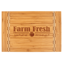 Load image into Gallery viewer, Bamboo Cutting Board with Butcher Block Inlay
