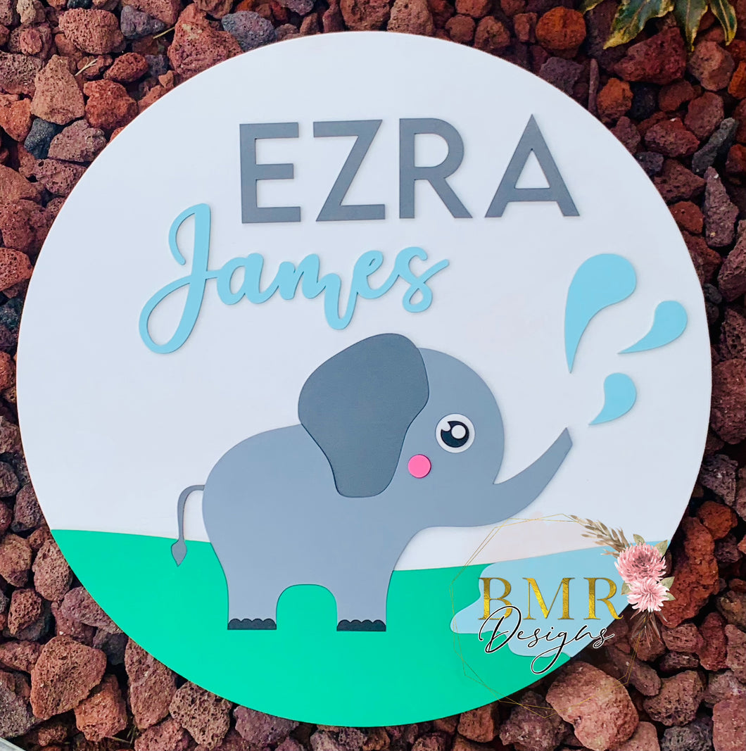 Elephant Nursery Sign