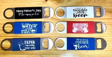 Load image into Gallery viewer, Father’s Day Themed Oversized Silicone Wrapped Bottle Opener
