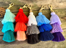 Load image into Gallery viewer, Monogrammed Tassel Keychains
