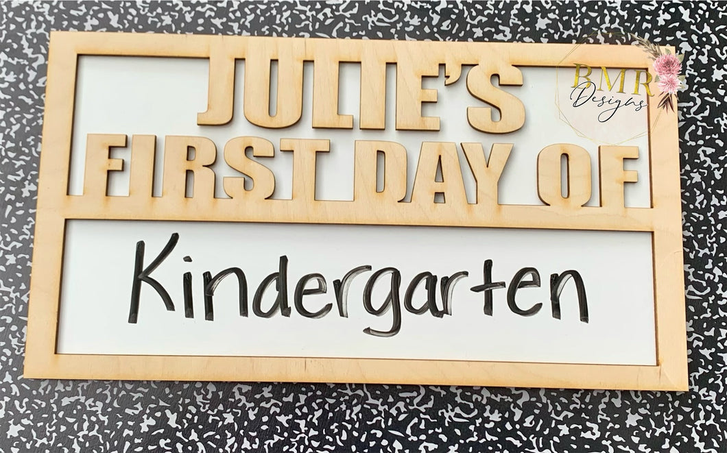 Reversible Dry Erase School Sign