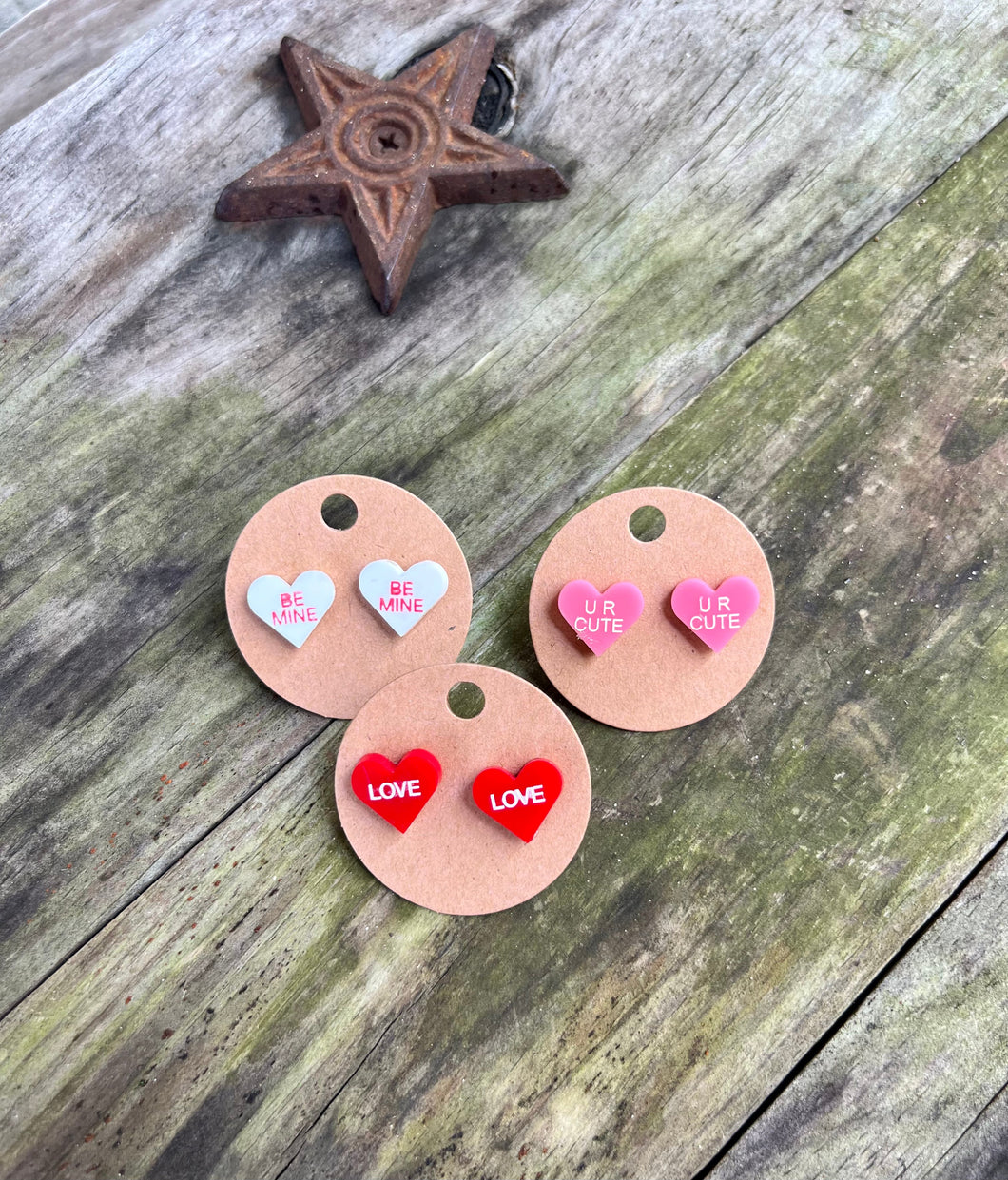 Conversation Heart Studs